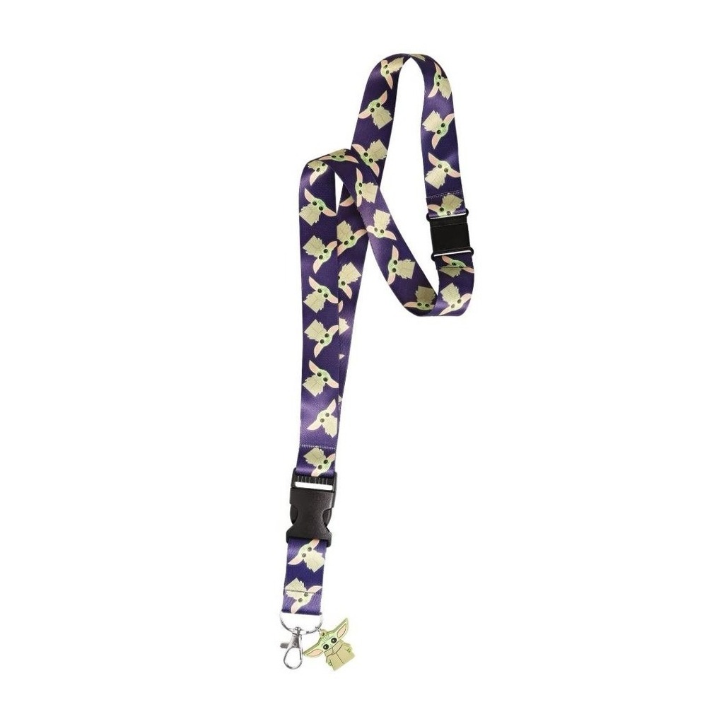 NEW Star Wars Disney Mandalorian Key‎ Chain with Grogu Detachable Clip Lanyard! - Picture 2 of 3